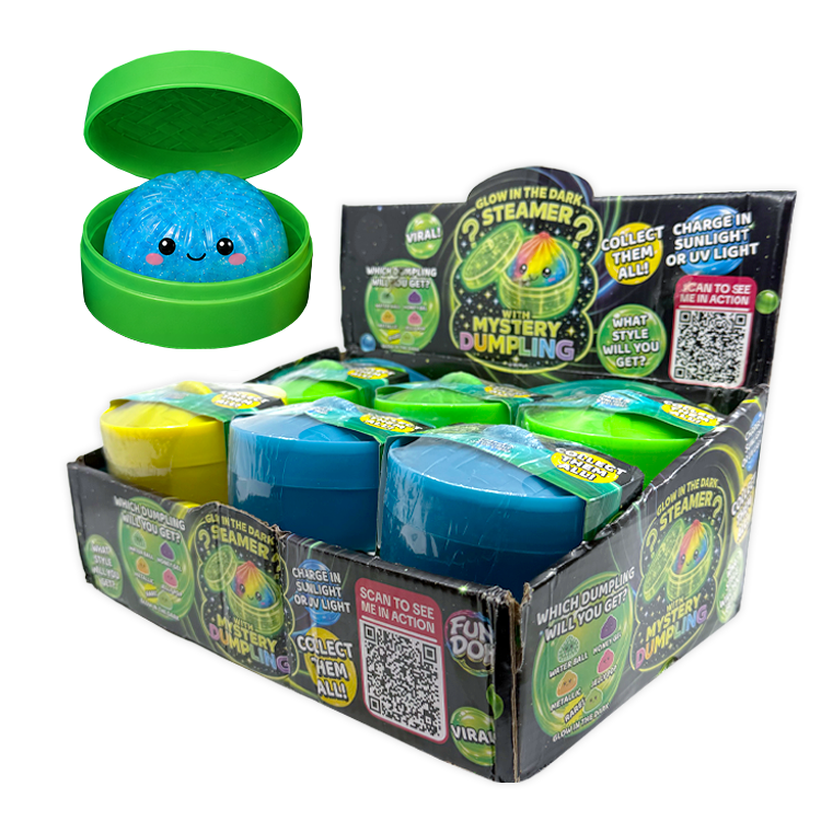 Fun Doh Glow-in-the-Dark Mystery Streamer Dumpling Squishy – Color Capsule