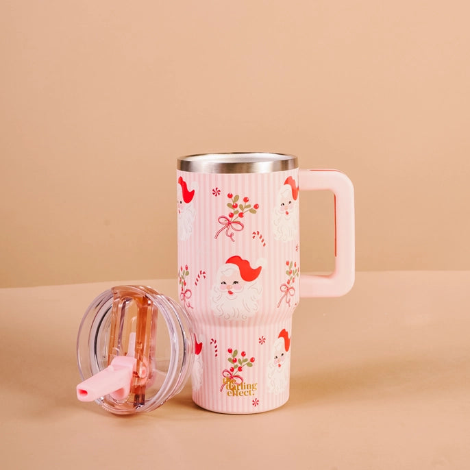 20 oz Lifestyle Flip Straw Tumbler – Holly Jolly Santa