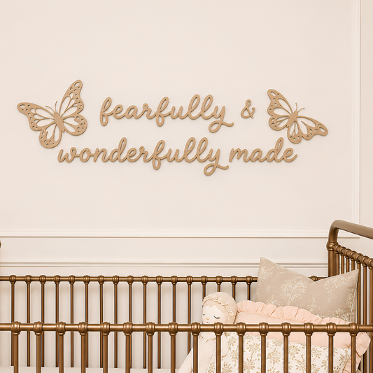 Fearfully and Wonderfully Made Nursery Sign