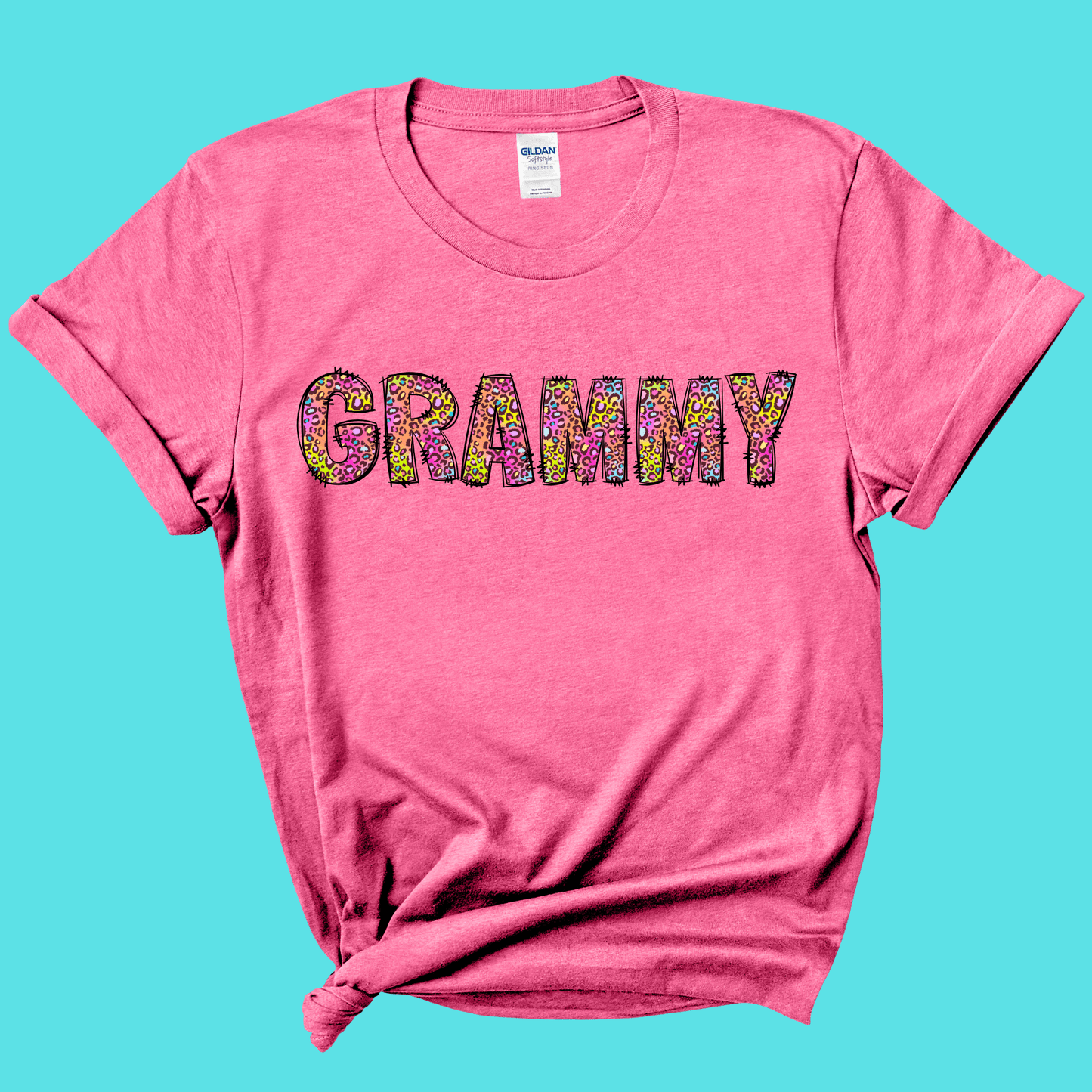 Grammy Rainbow Leopard Graphic Tee
