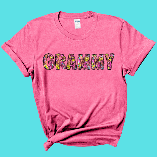 Grammy Rainbow Leopard Graphic Tee