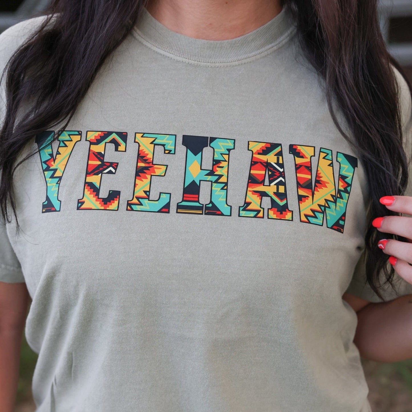 Bold Aztec Yeehaw Soft Graphic Tee