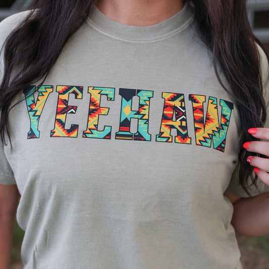 Bold Aztec Yeehaw Soft Graphic Tee