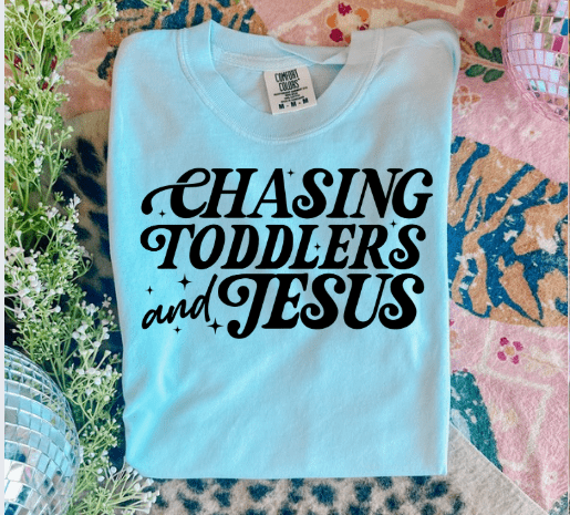 Chasing Toddlers and Jesus Graphic Tee