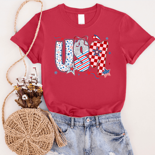 Checkered USA Graphic Tee