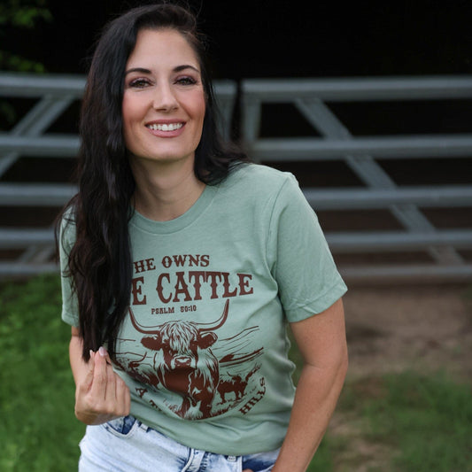 He Owns the Cattle Psalm 50:10 Soft Graphic Tee