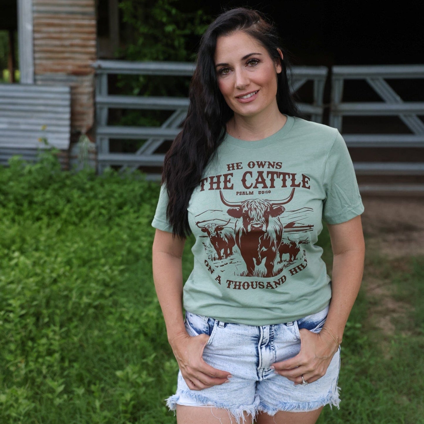 He Owns the Cattle Psalm 50:10 Soft Graphic Tee