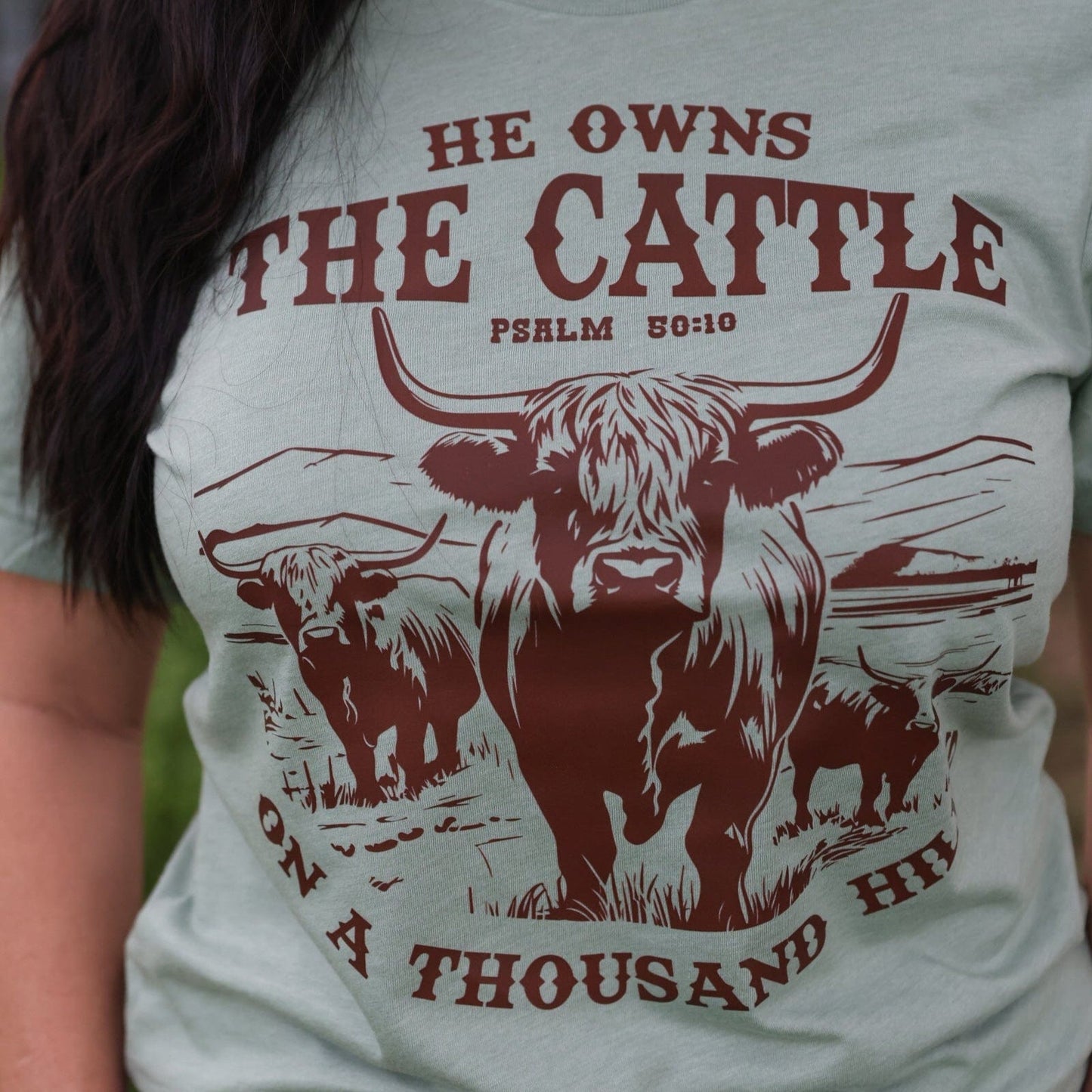 He Owns the Cattle Psalm 50:10 Soft Graphic Tee