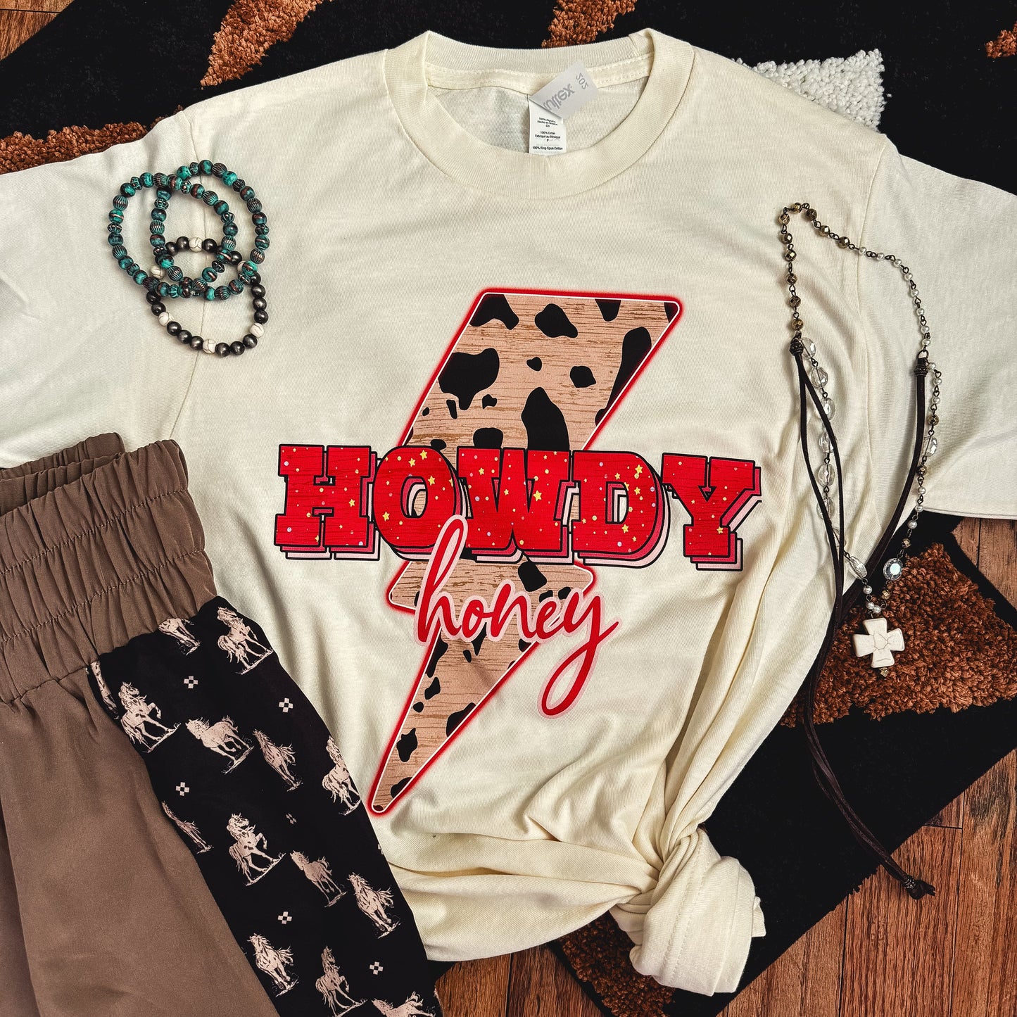 Howdy Honey Lightning Bolt Soft Graphic Tee