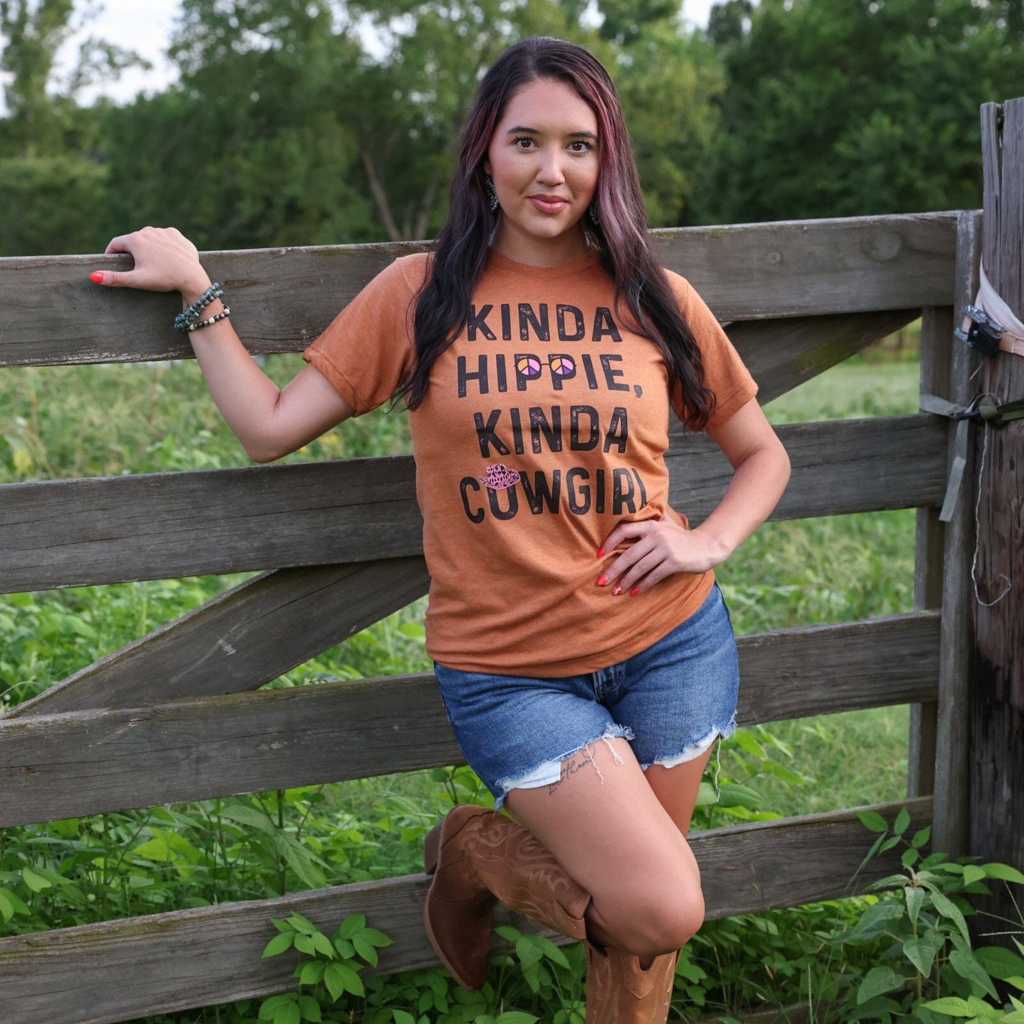 Kinda Hippie Kinda Cowgirl Soft Graphic Tee