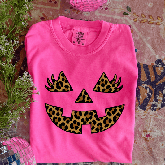 Leopard Jack O Lantern Graphic Tee