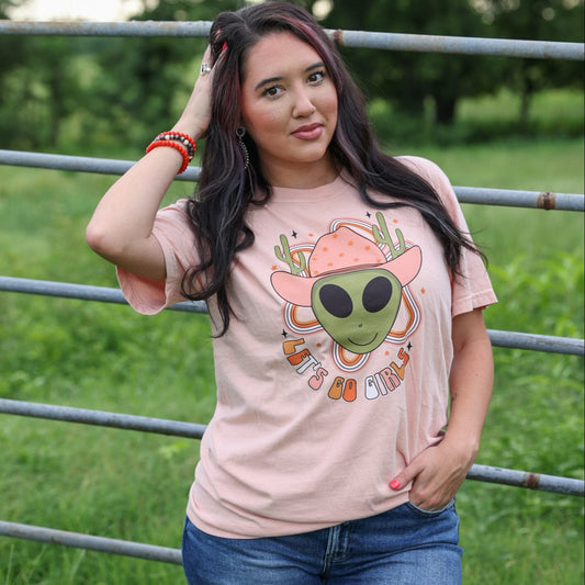Let’s Go Girls Alien Cowgirl Soft Graphic Tee