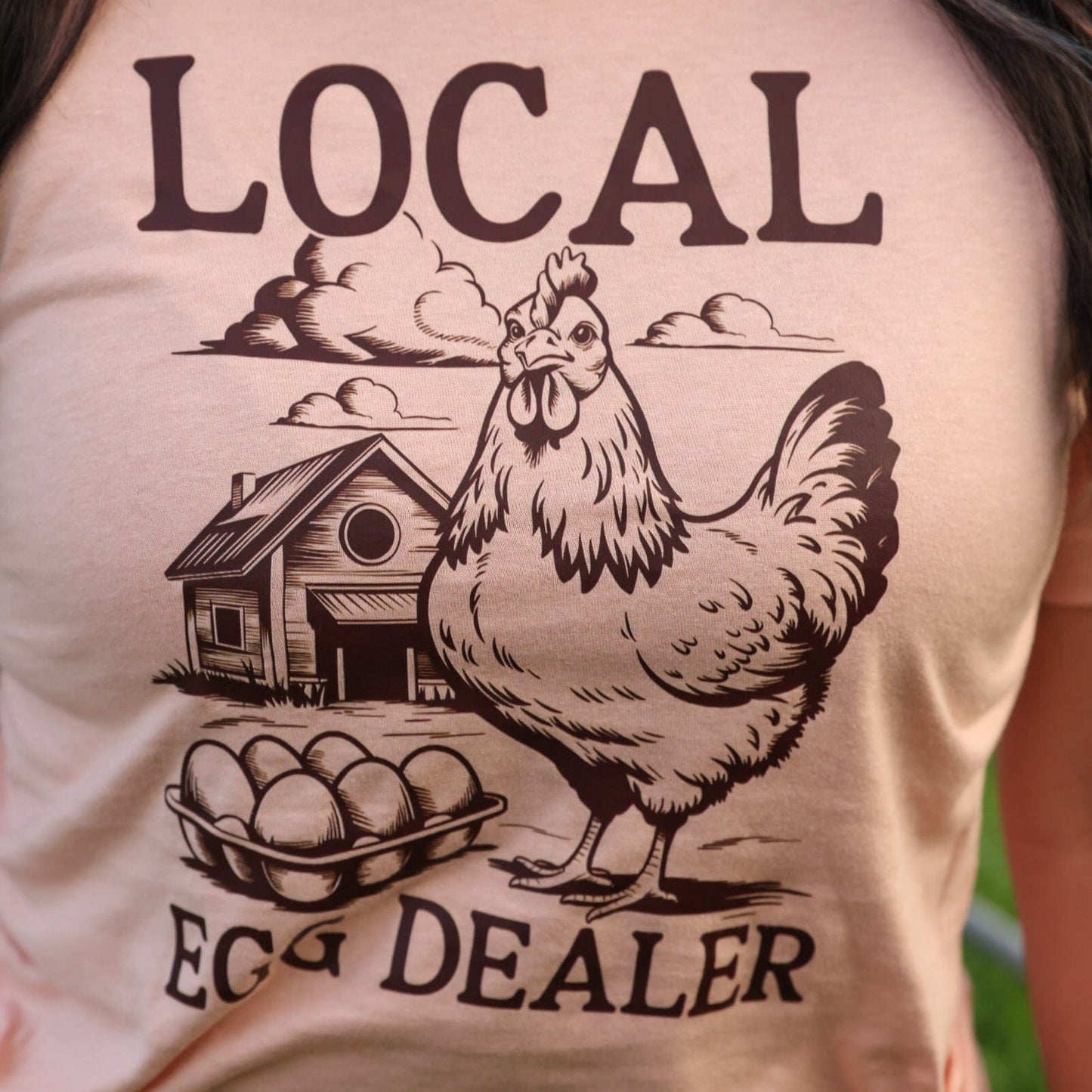Local Egg Dealer Farm Soft Graphic Tee