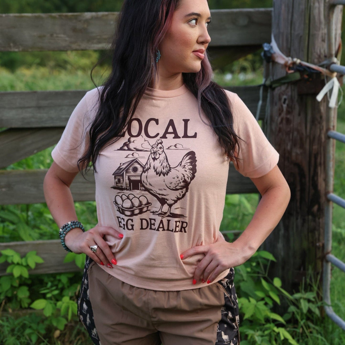 Local Egg Dealer Farm Soft Graphic Tee