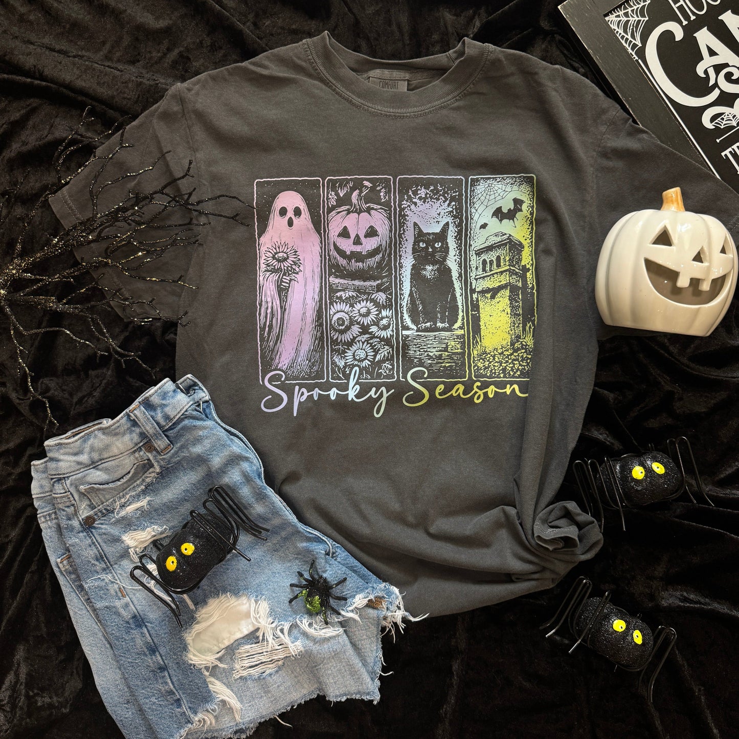 Pastel Spooky Season Soft Graphic Tee