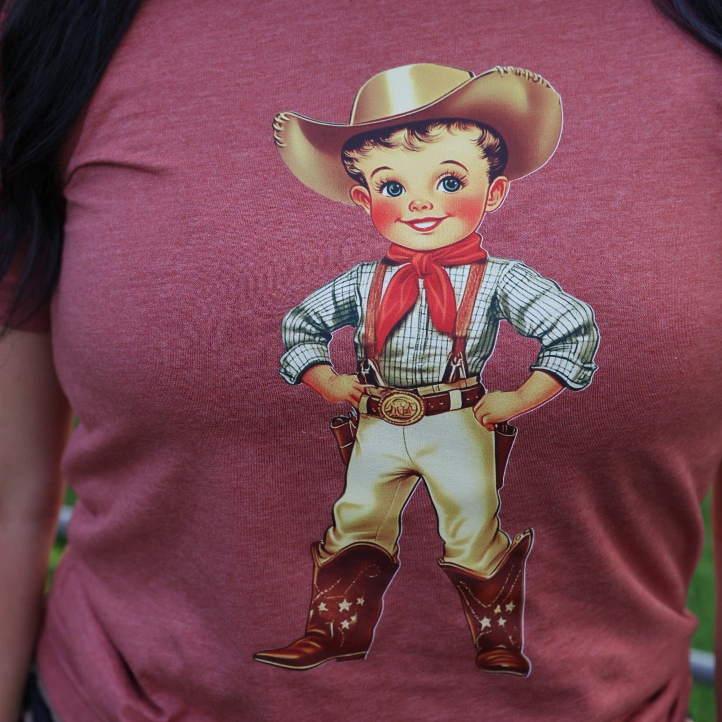 Retro Cowboy Kid Soft Graphic Tee
