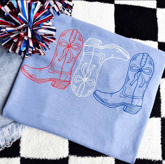 Simple Patriotic Boots Graphic Tee