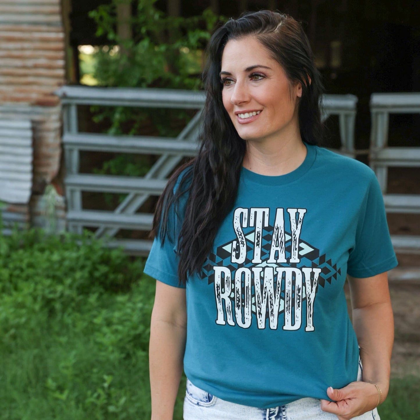 Stay Rowdy Aztec Soft Graphic Tee