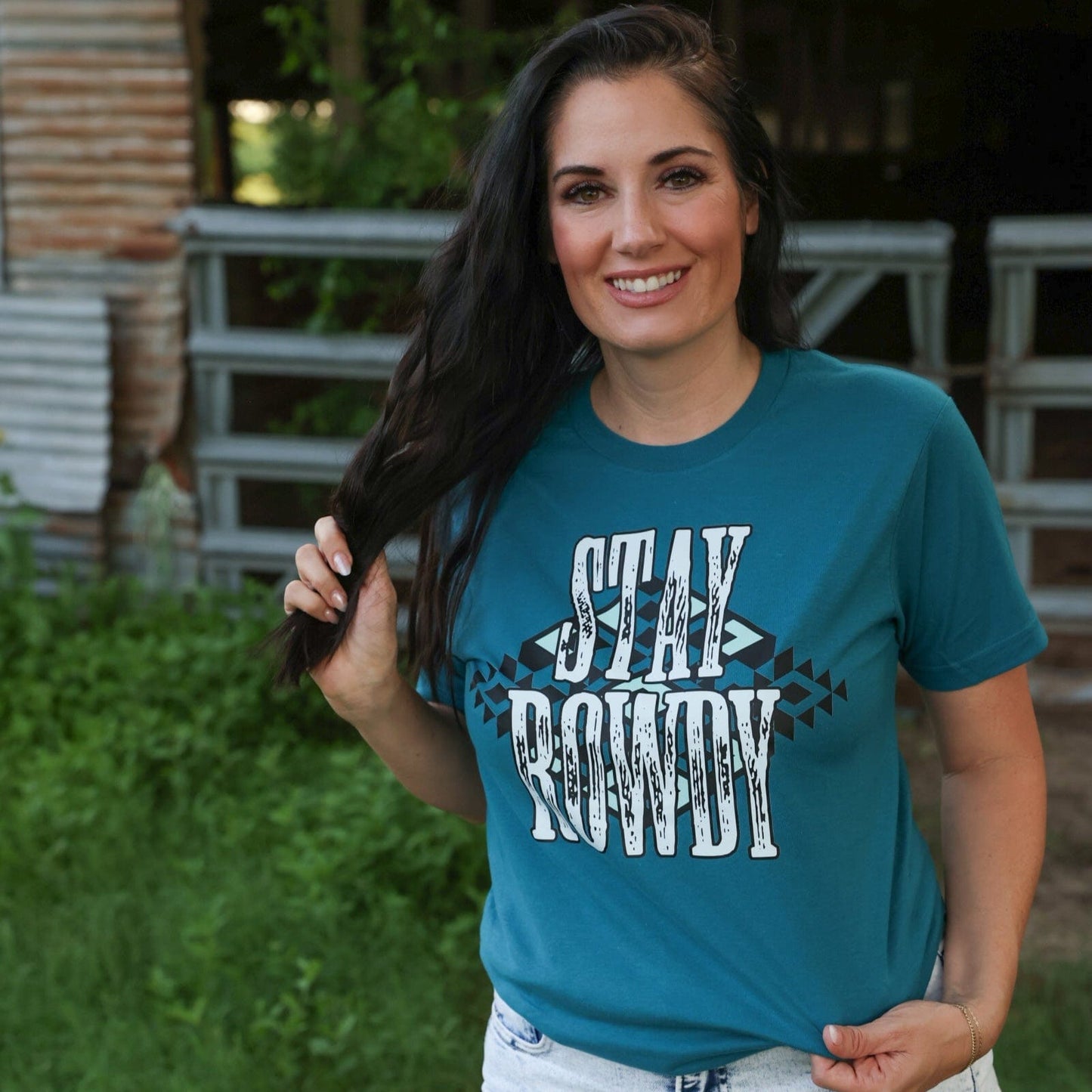 Stay Rowdy Aztec Soft Graphic Tee