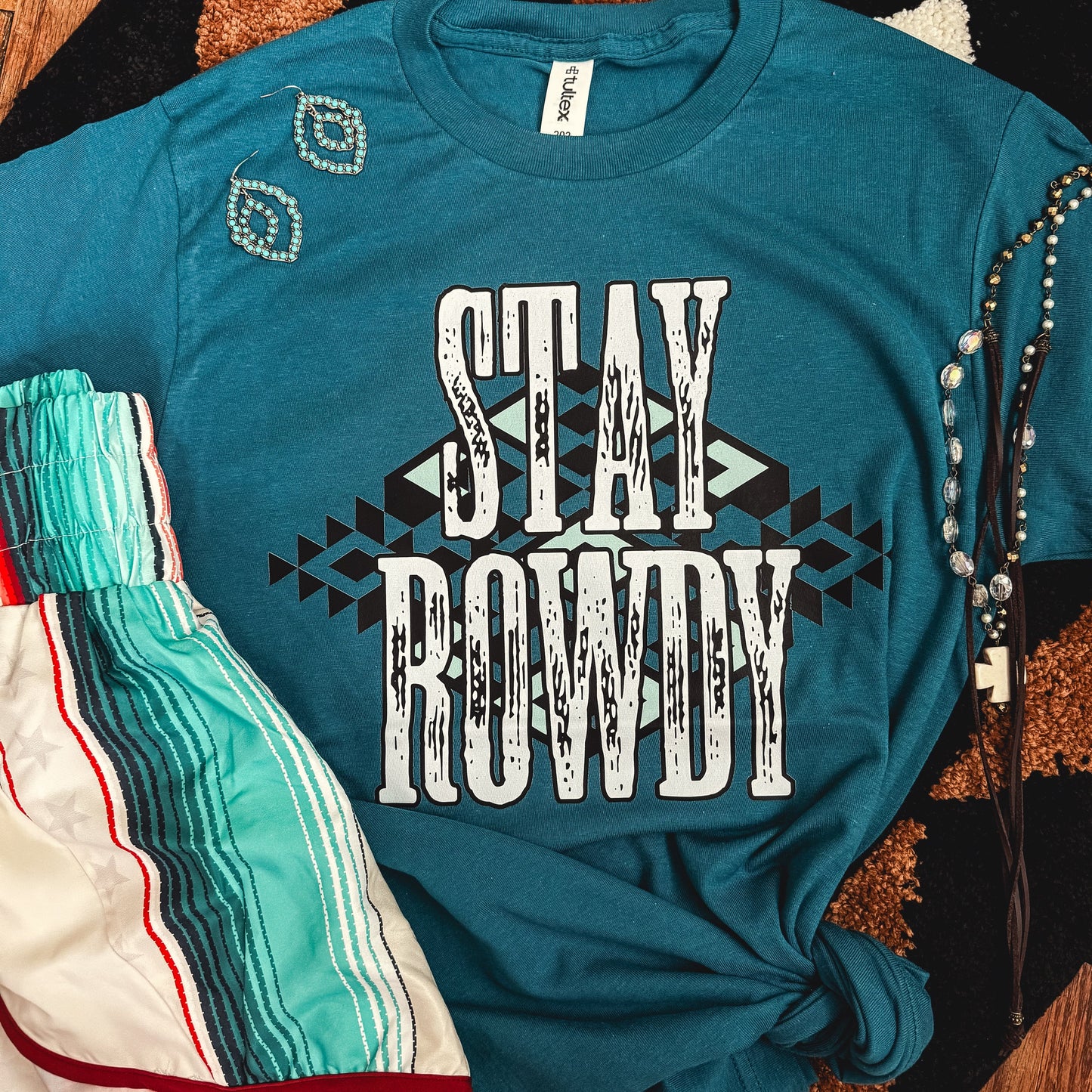 Stay Rowdy Aztec Soft Graphic Tee