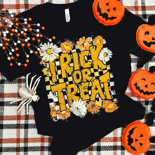 Trick Or Treat Checker Soft Graphic Tee
