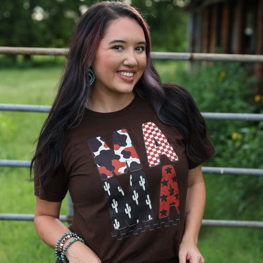 Western Mama Block Letter Tee Soft Graphic Tee