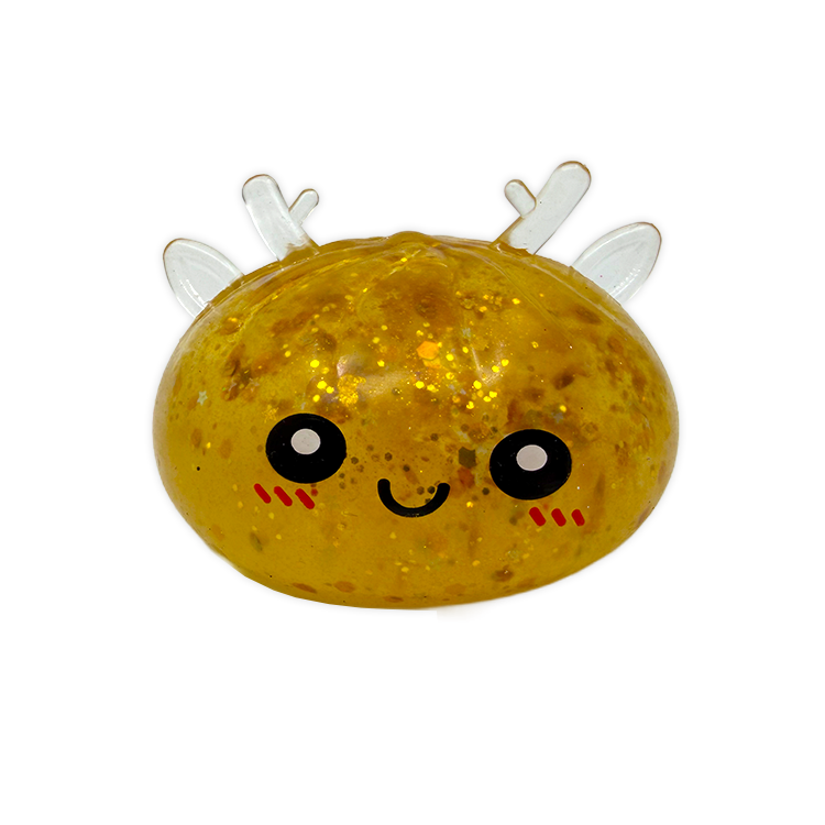 Christmas Mystery Reindeer Glitter Dumpling Squishy Toy