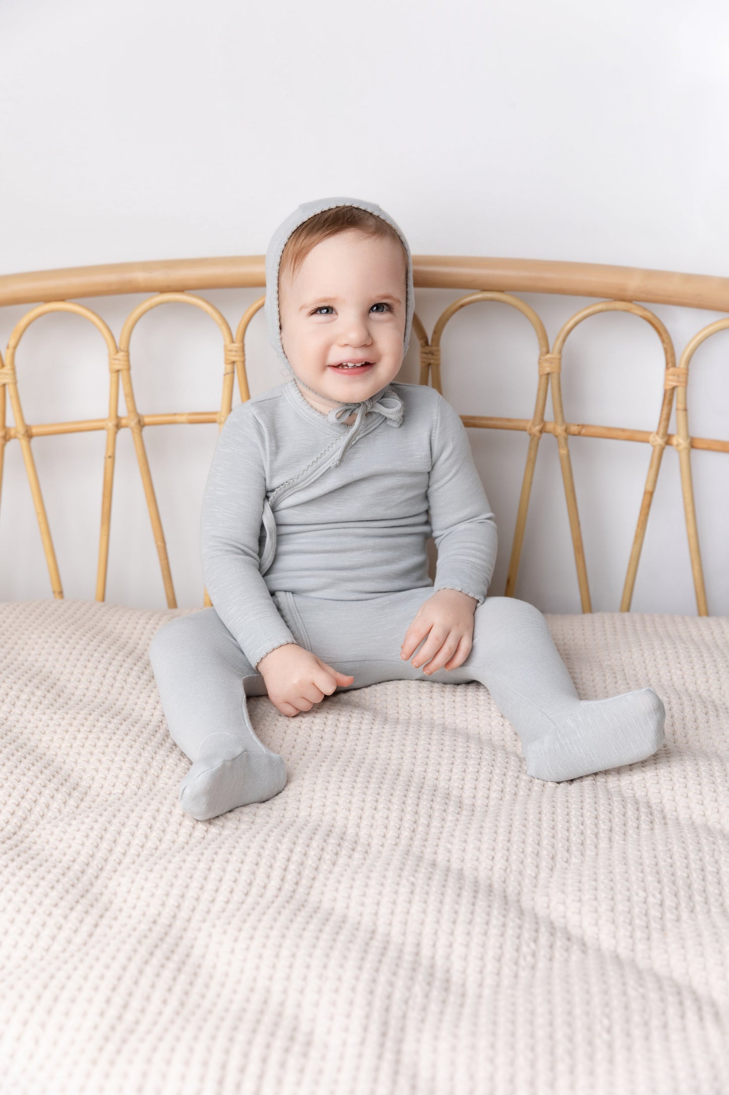 Blue Scalloped Stretchy