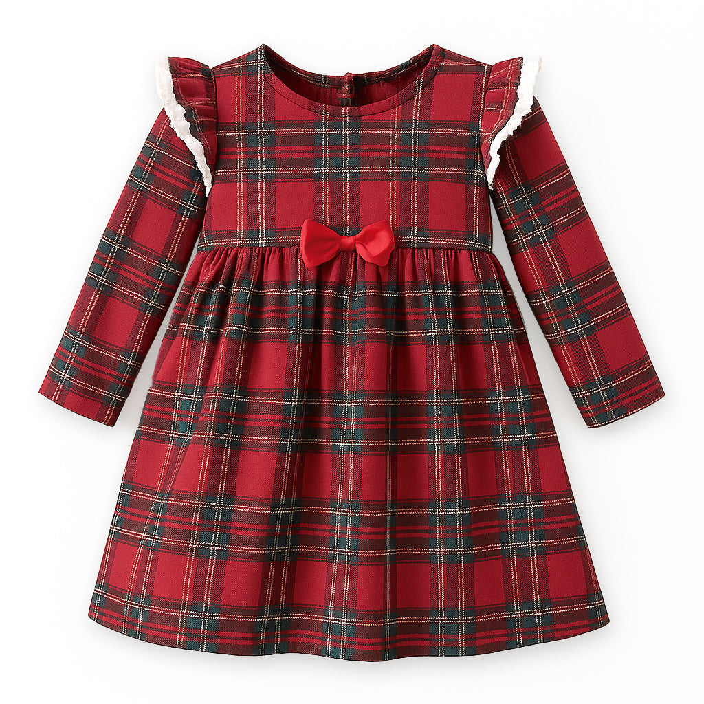 Christmas Bamboo Holiday Dress – Classic Red Plaid Charm