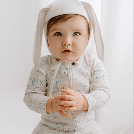 bonnet hat with ears | Ivory