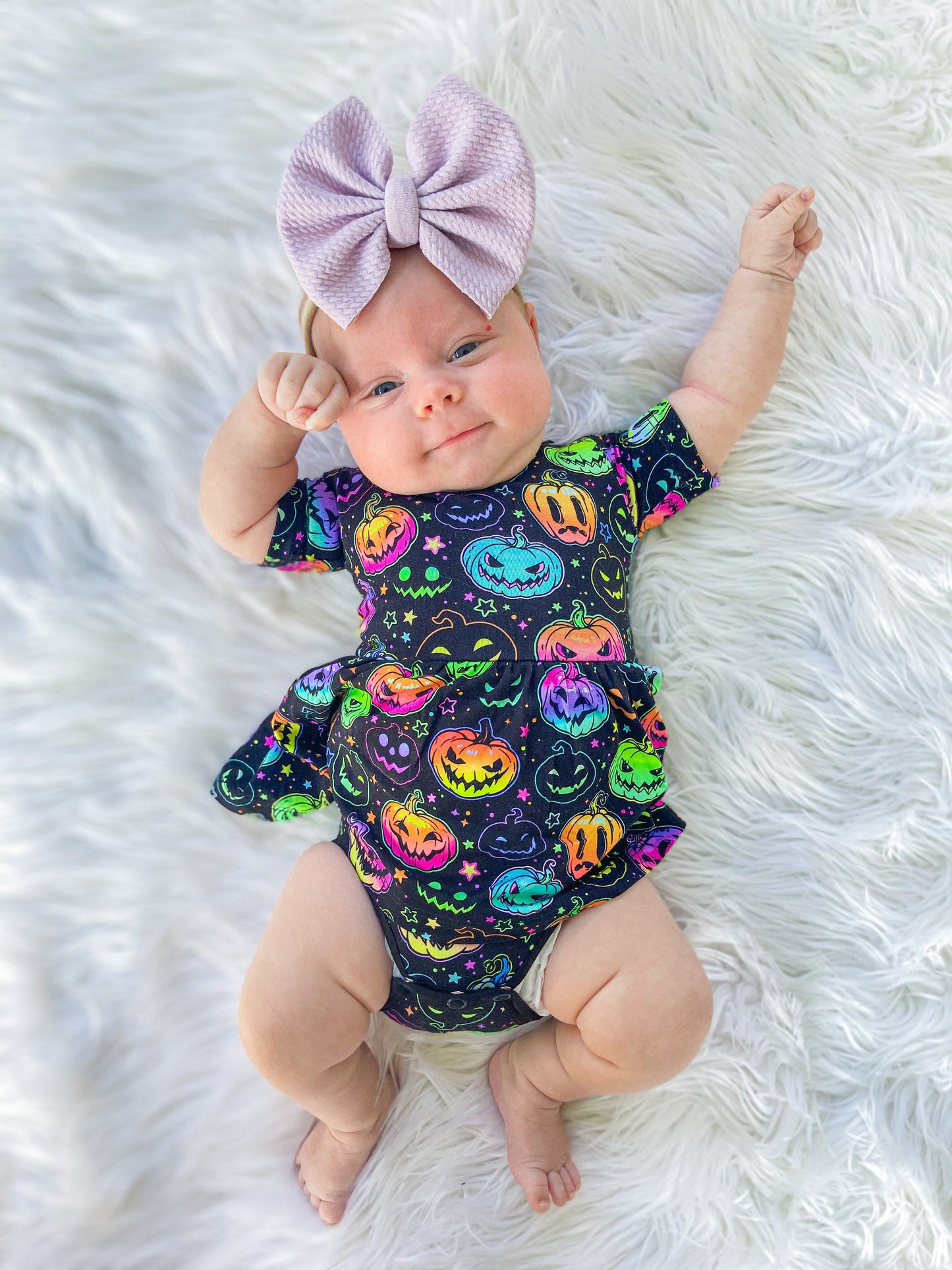 Halloween Pumpkins | Bamboo Baby Bodysuit Dress