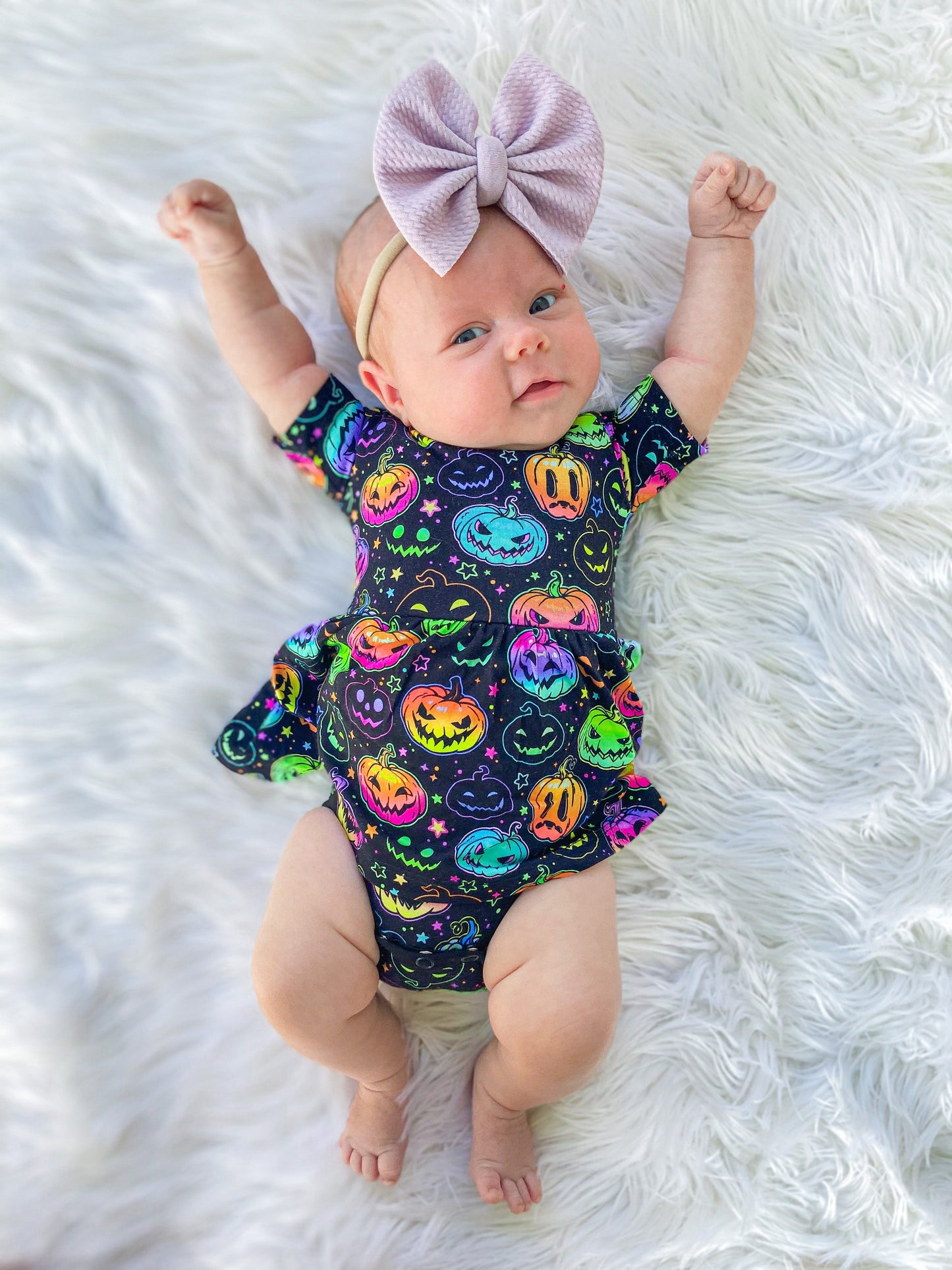 Halloween Pumpkins | Bamboo Baby Bodysuit Dress