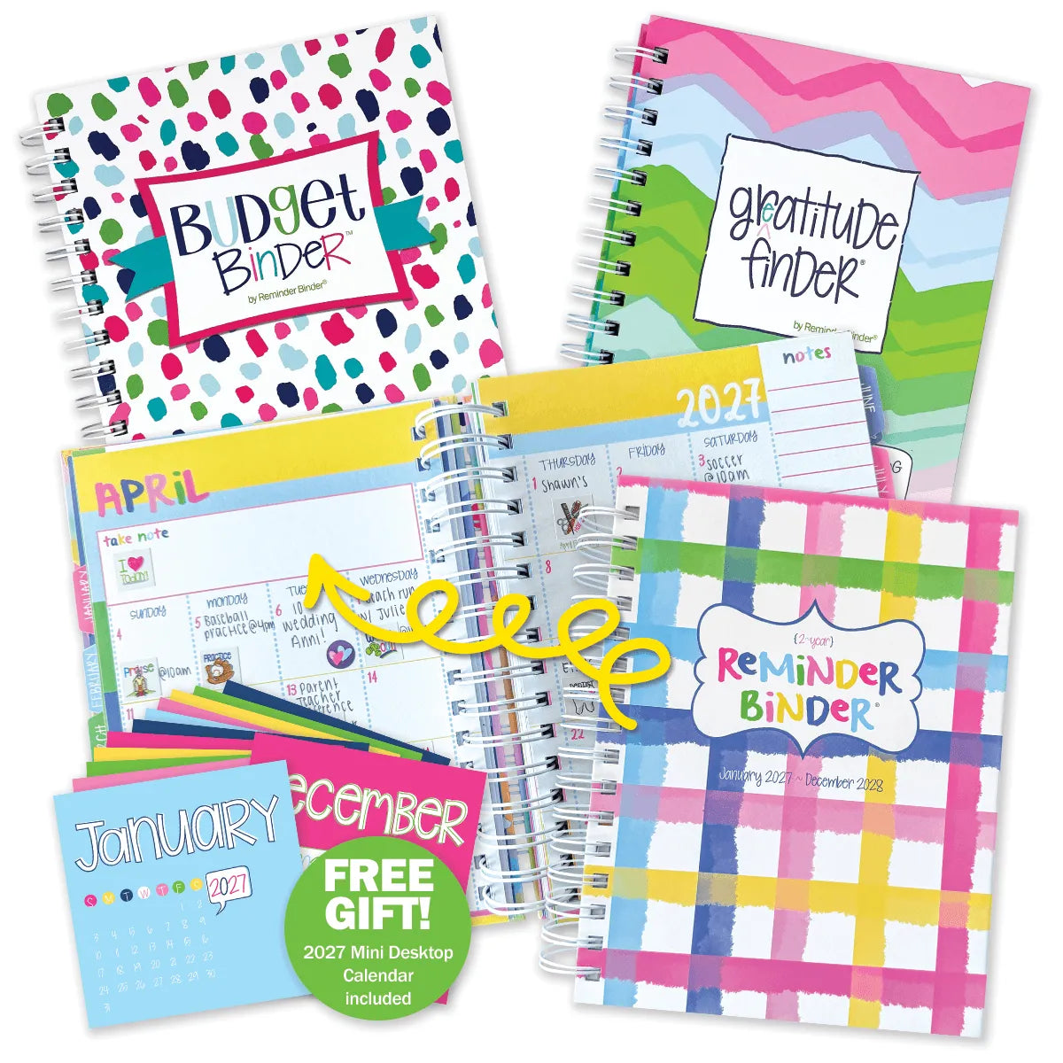 NEW! Dream Gift Bundle | 2027-28 Reminder Binder® Planner, Gratitude Journal & Budget Binder