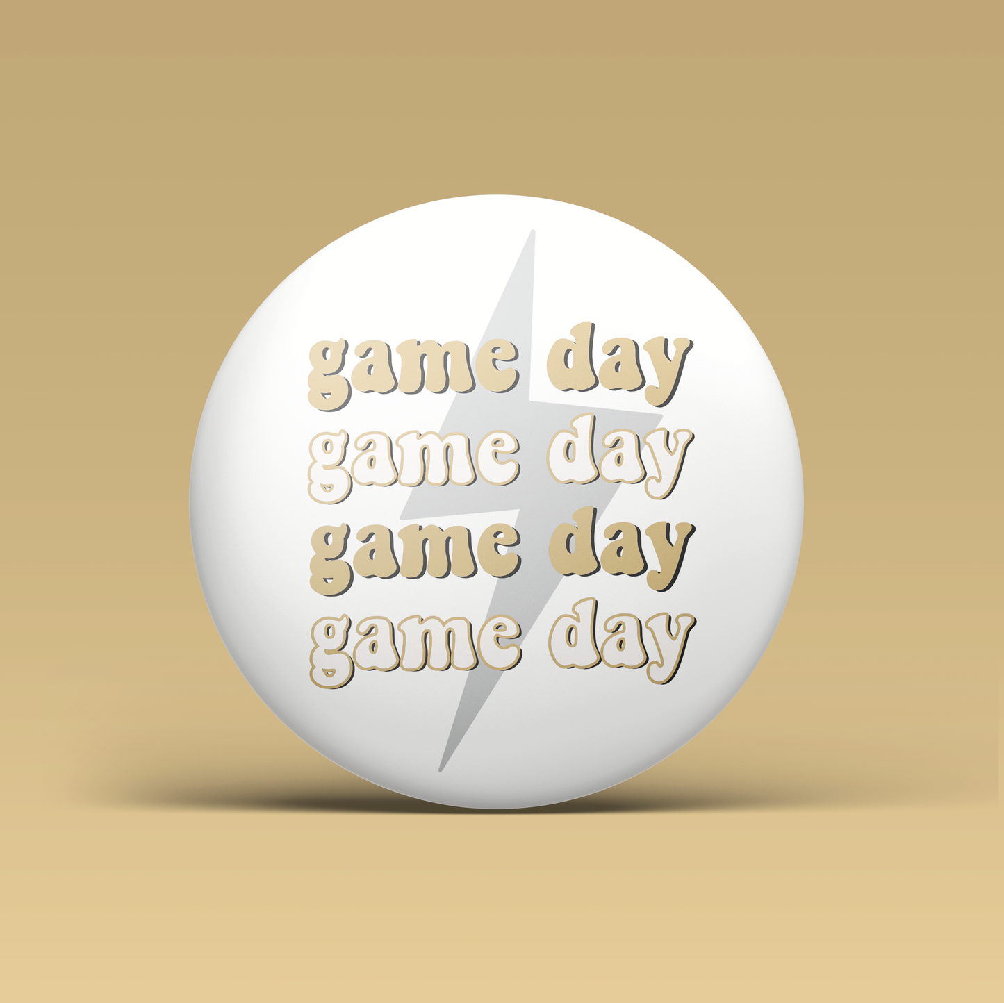 Lightning Bolt Button - Gold