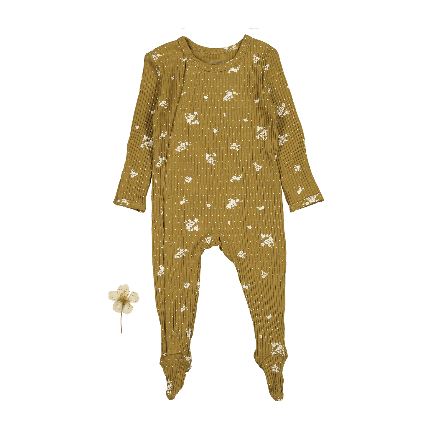 The Printed Snap Romper - Golden Floral