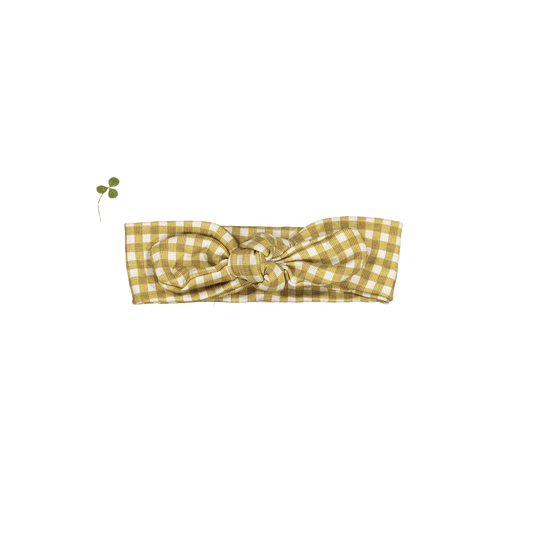 The Printed Headband  - Golden Gingham