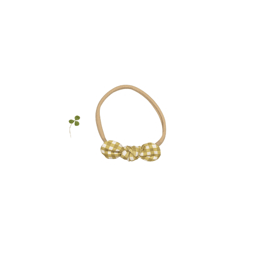 The Printed Bow - Golden Gingham