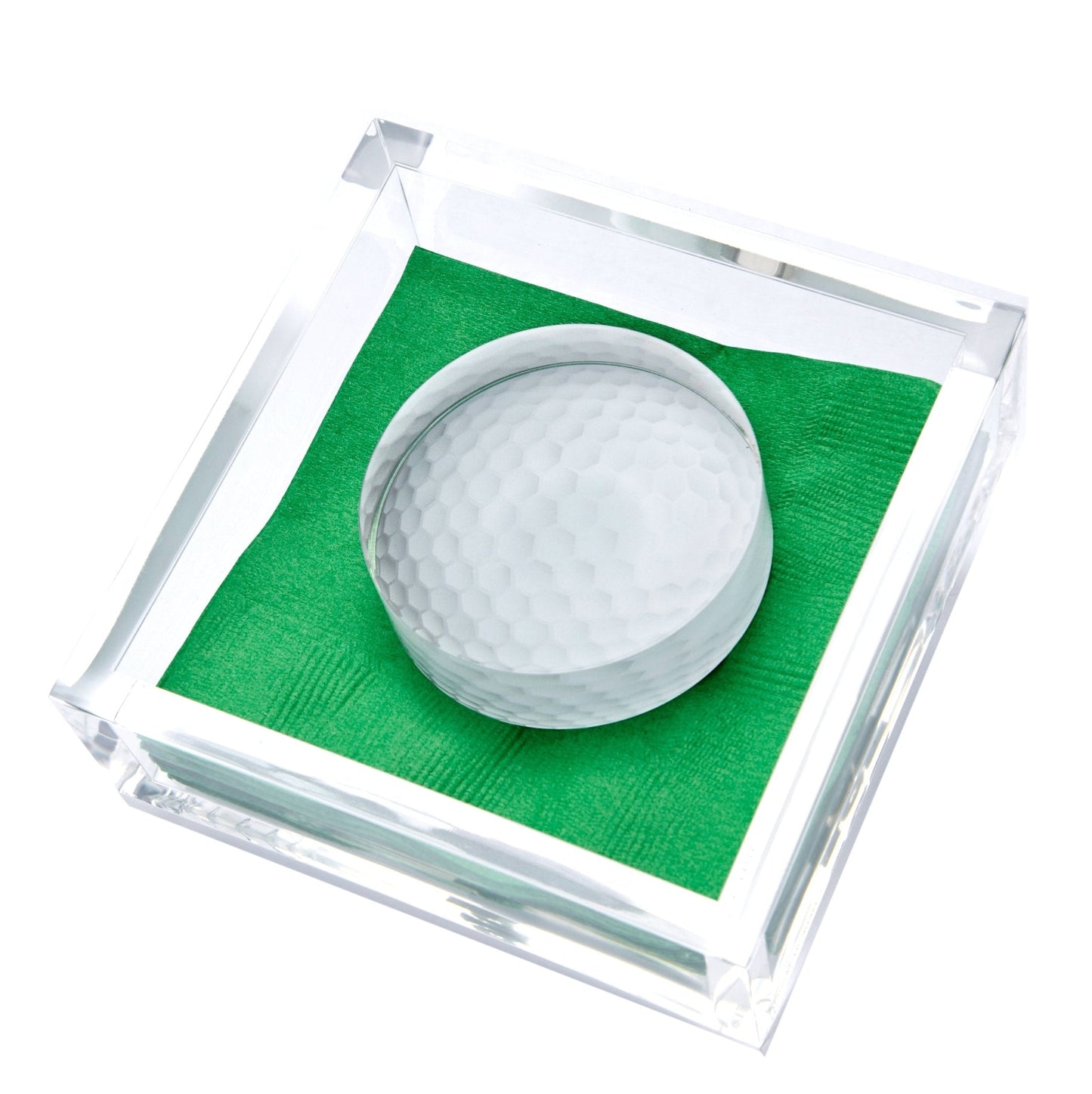 Golf Ball Acrylic Cocktail Napkin Holder