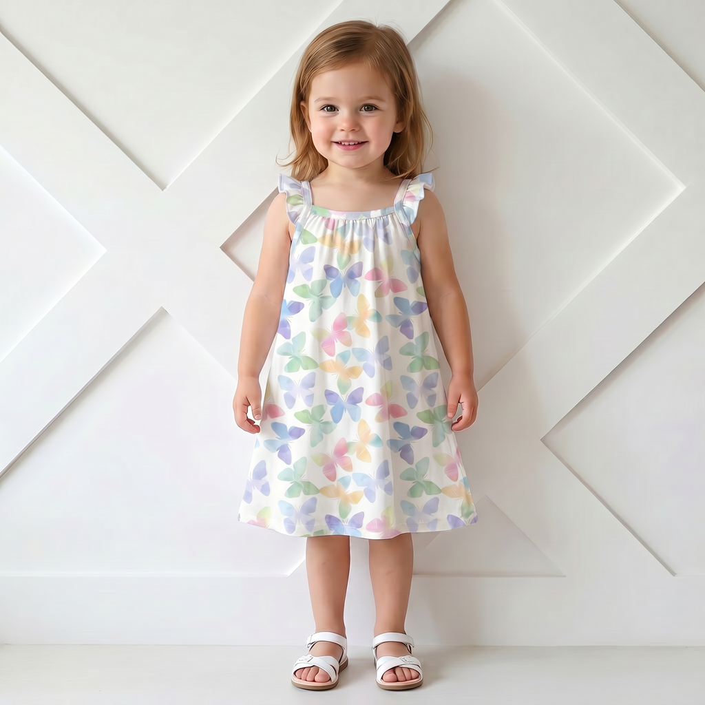 Grace Wings Flutter Sleeve Dress