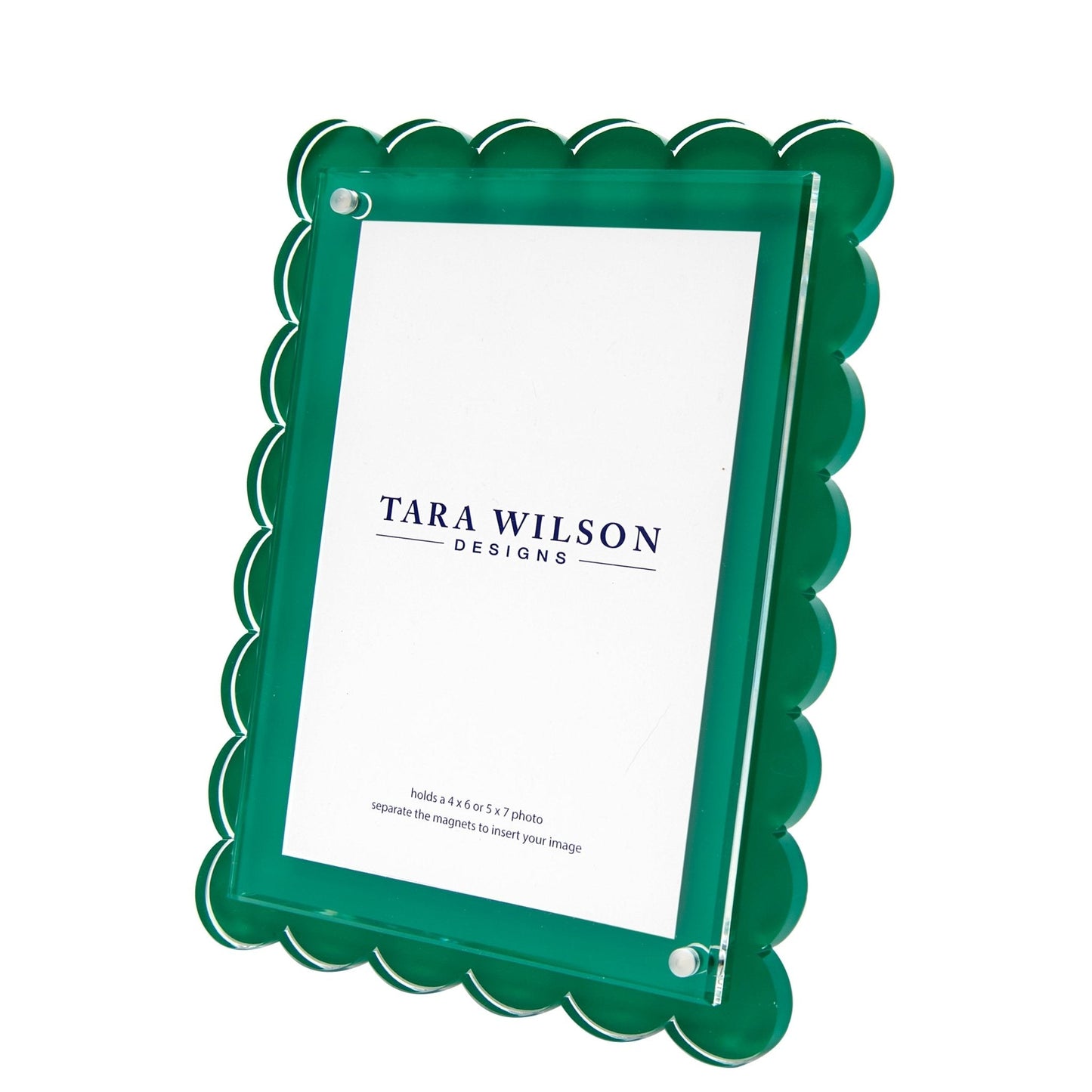 Green Acrylic Scallop Frame