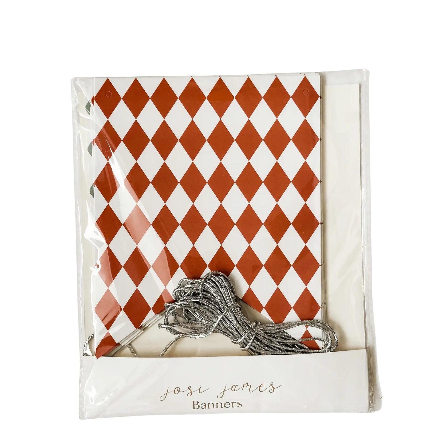 Green & Orange Bavarian Checkered Flag Banners (2)