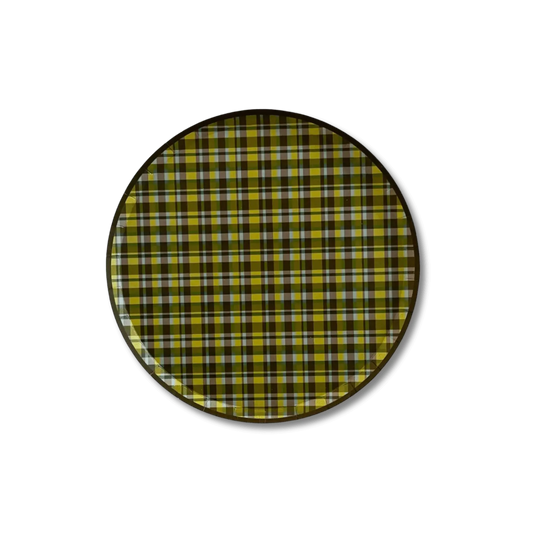 Green Plaid Dessert Party Plate (8pcs)