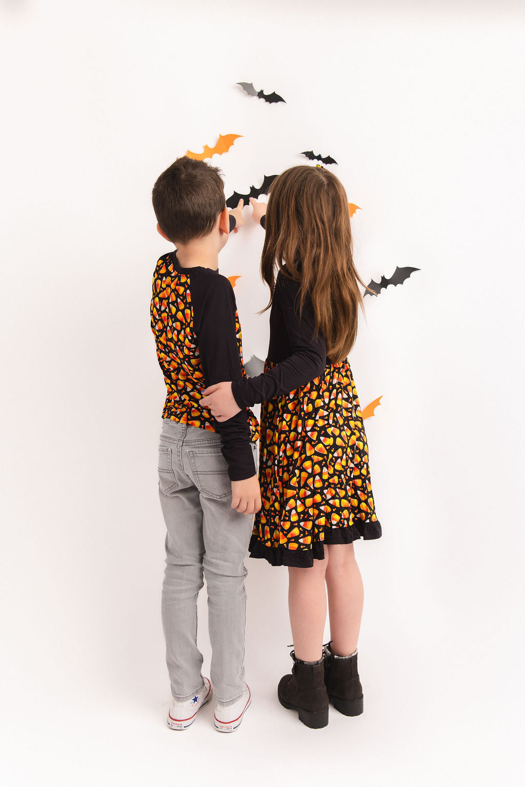 Halloween | Candy Corn | Bamboo Ruffle Twirl Dress