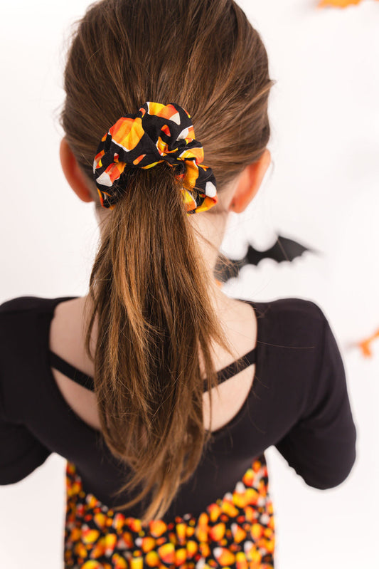 Halloween | Candy Corn | Bamboo Scrunchie