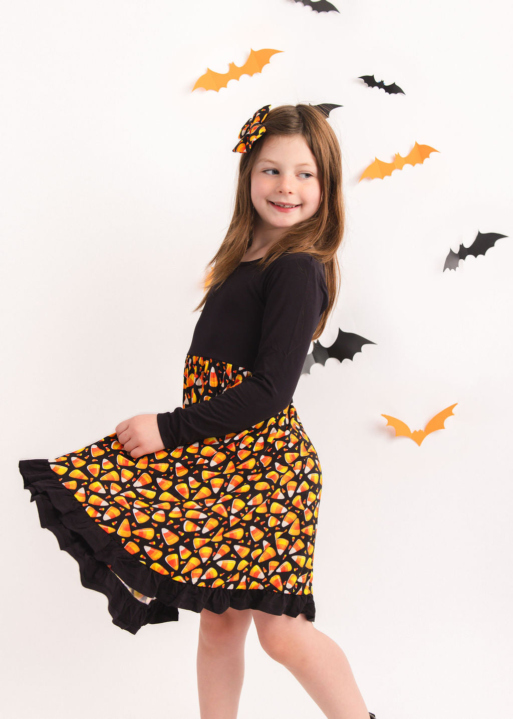 Halloween | Candy Corn | Kids Clip Bow