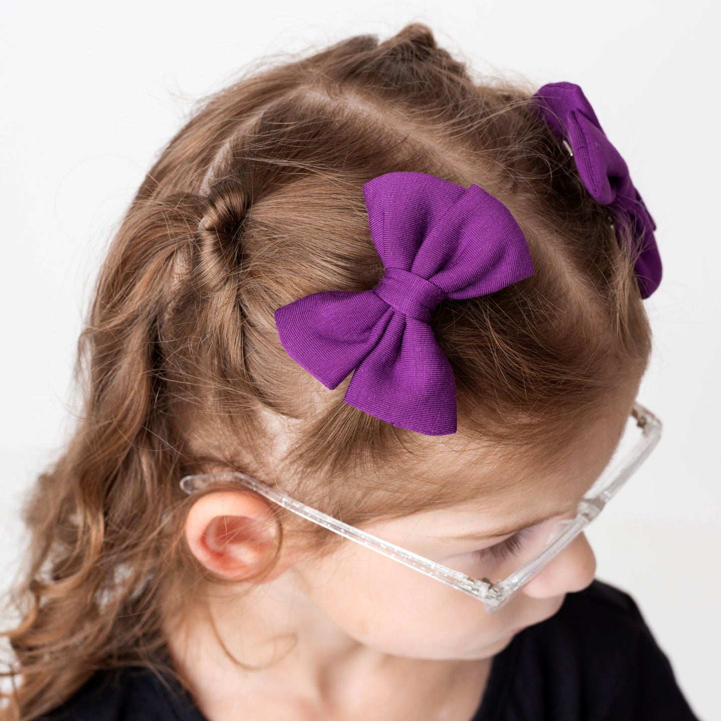 Halloween | Potion Purple | Pigtail Clip Bows