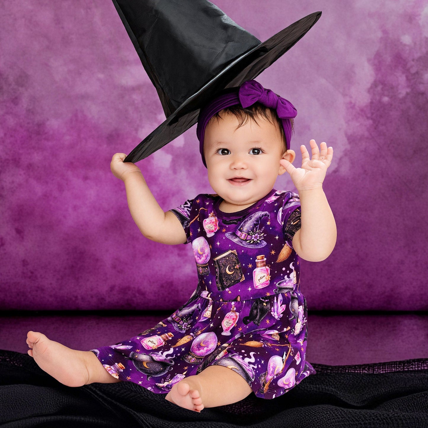 Halloween | Witches’ Brew | Bamboo Baby Bodysuit Dress