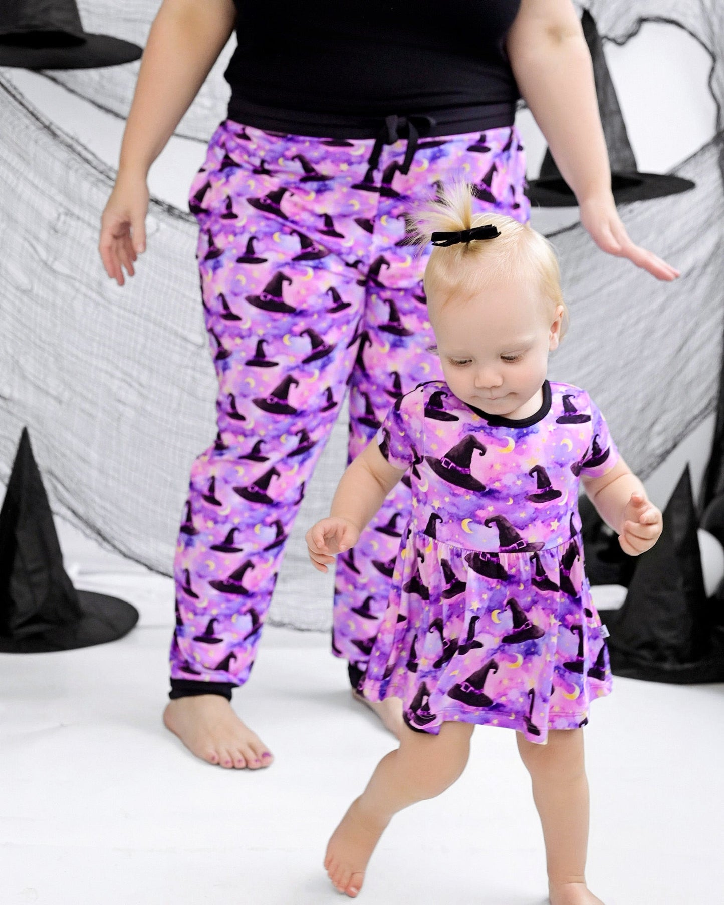 Halloween | Starry Witch Hats | Women’s Bamboo Joggers