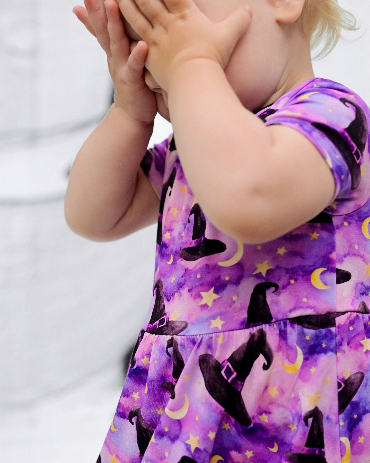 Halloween | Starry Witch Hats | Bamboo Baby Bodysuit Dress