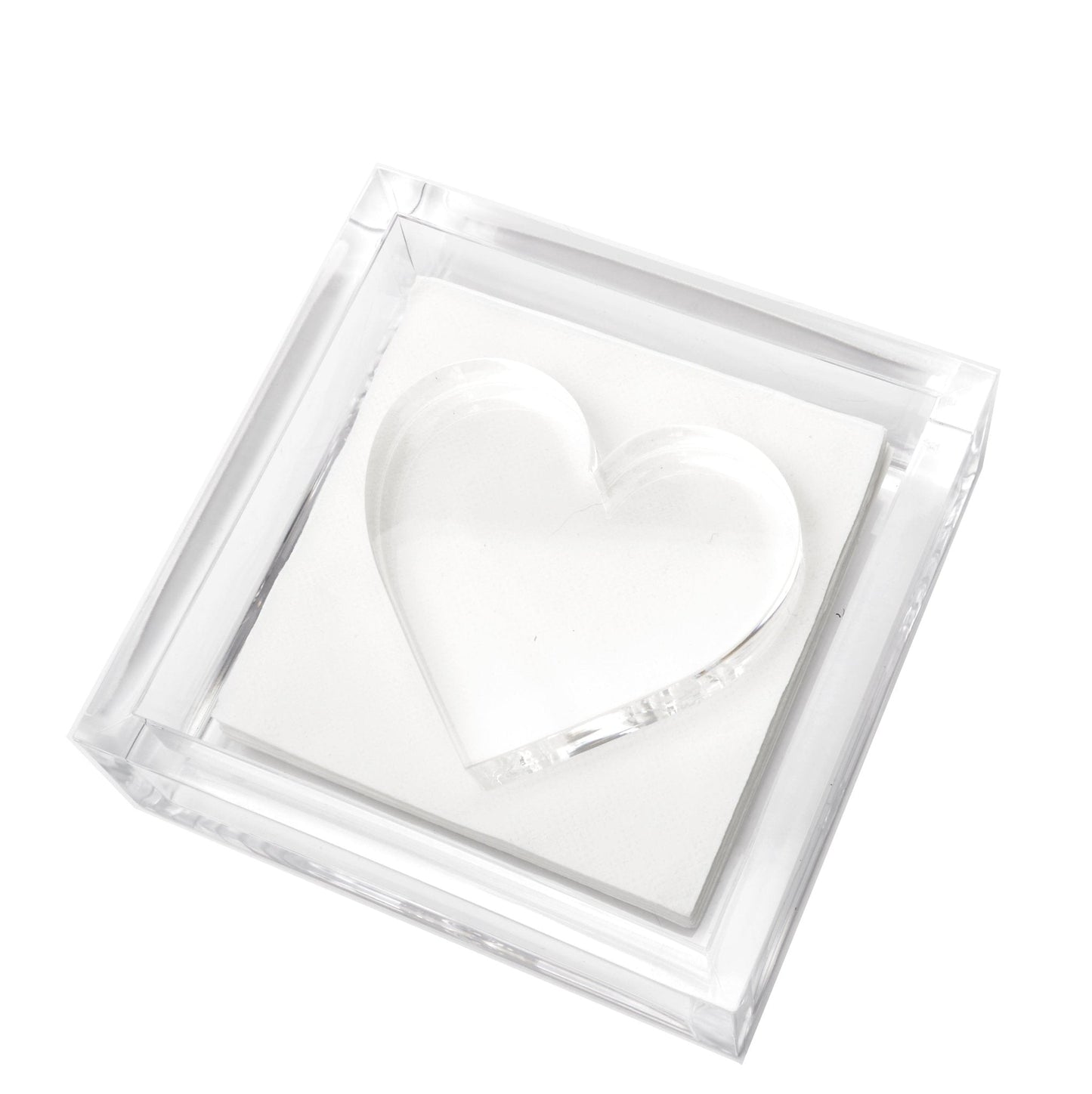 Heart Acrylic Cocktail Napkin Holder